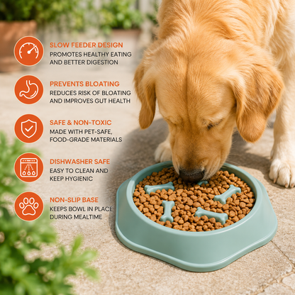 Slow Feeder Pet Bowl